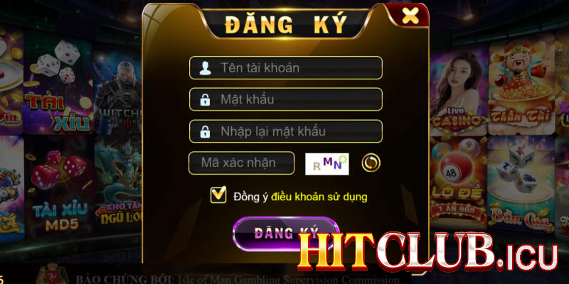 Đăng ký tài khoản Hit Club thông qua xác minh đầy đủ sdt cá nhân