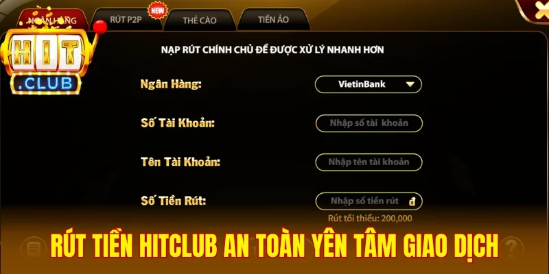 Rút tiền an toàn yên tâm giao dịch mỗi ngày